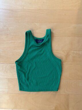 Green Crop Tank Top